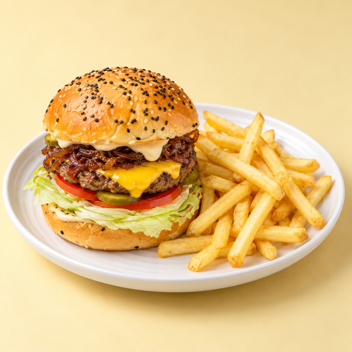 Smoked Wagyu burger & chips